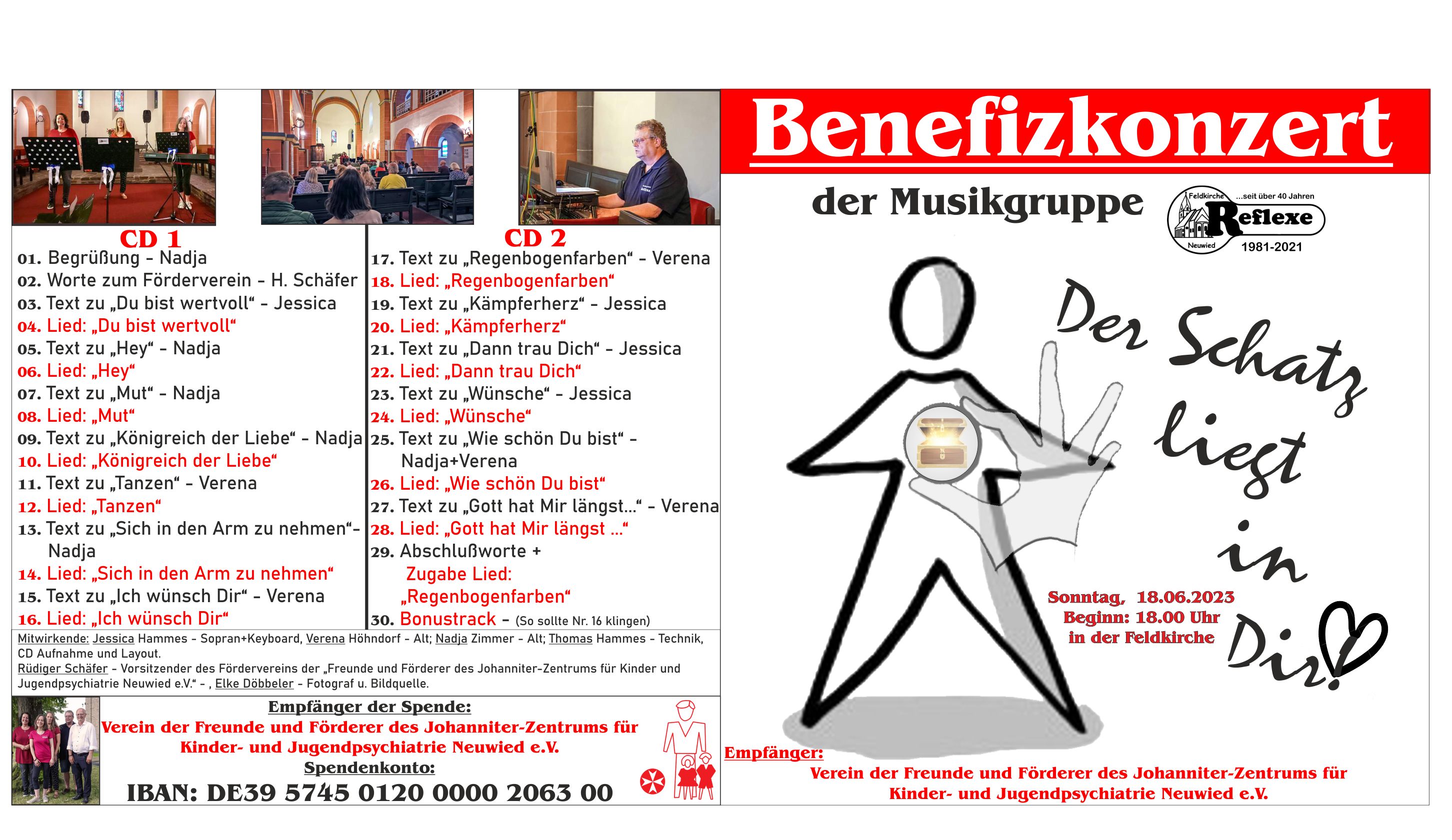 CD-Layout - Benefizkonzert - Der Schatz liegt in Dir